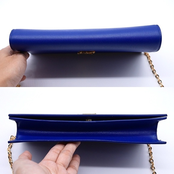 🍓YSL Monogram Flap Clutch in Grained Leather - Picture 3 of 16